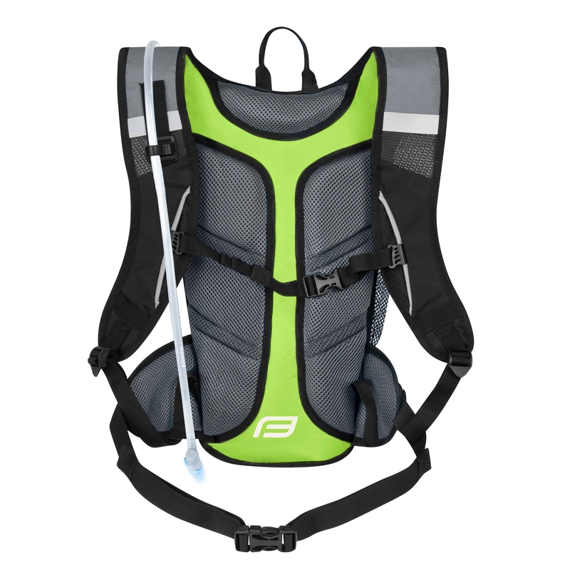 Cyklo batoh FORCE Aron Ace Plus 10 l fluo zeleno-šedý s hydrovakem výprodej