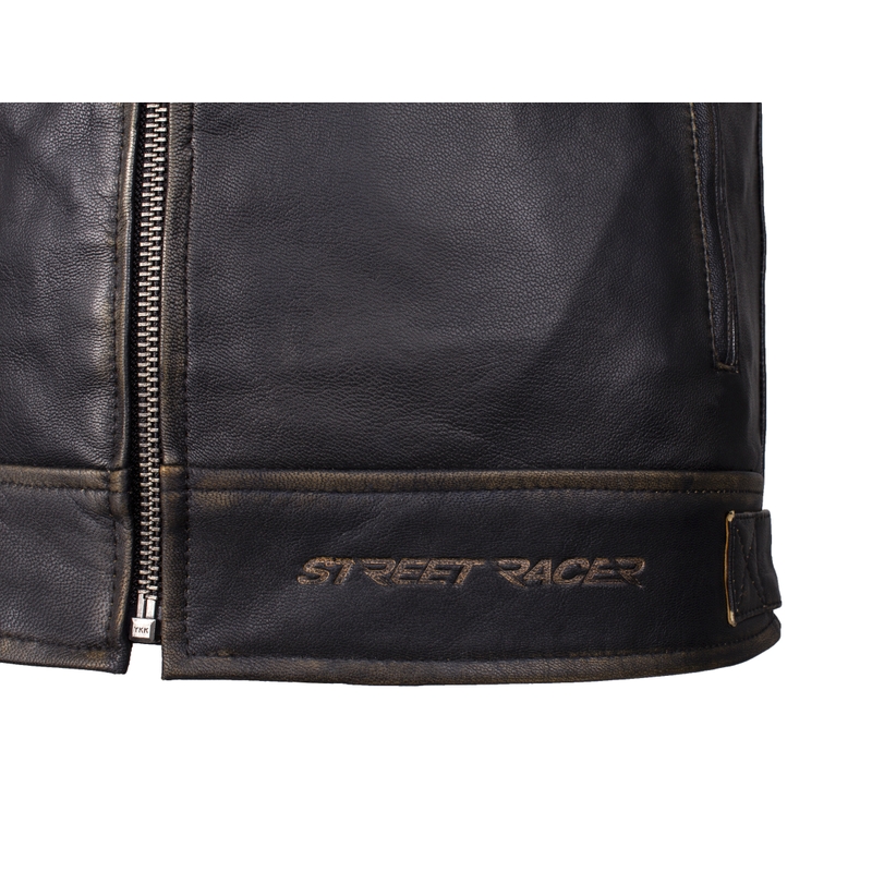 Giacca da moto Street Racer Tribe Retro Brown