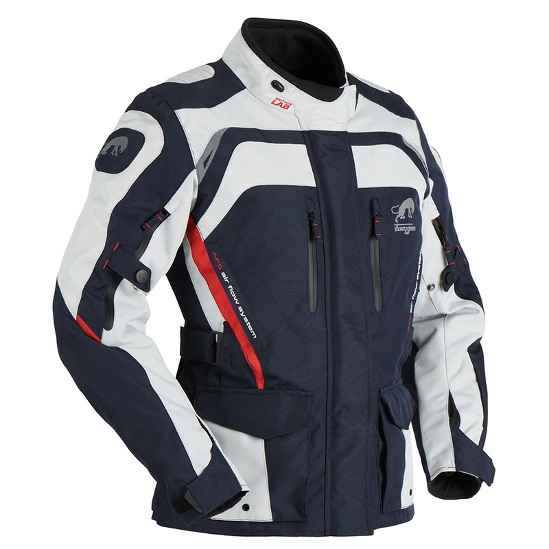 Giacca da moto Furygan Apalaches rosso, bianco e blu da donna