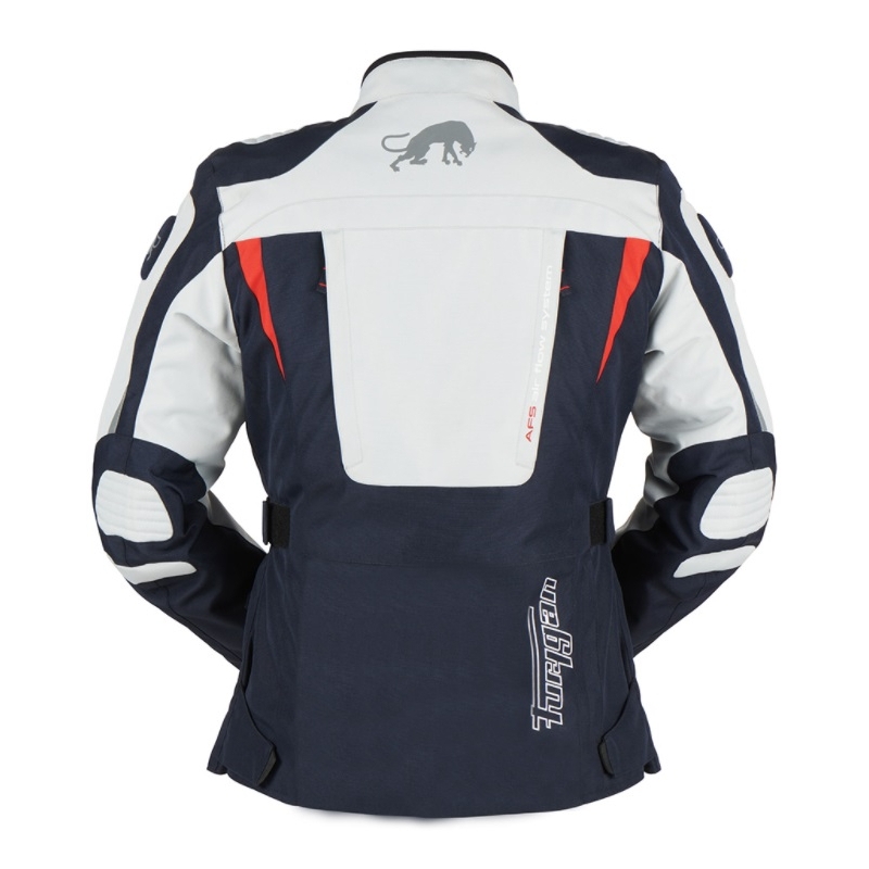 Giacca da moto Furygan Apalaches rosso, bianco e blu da donna