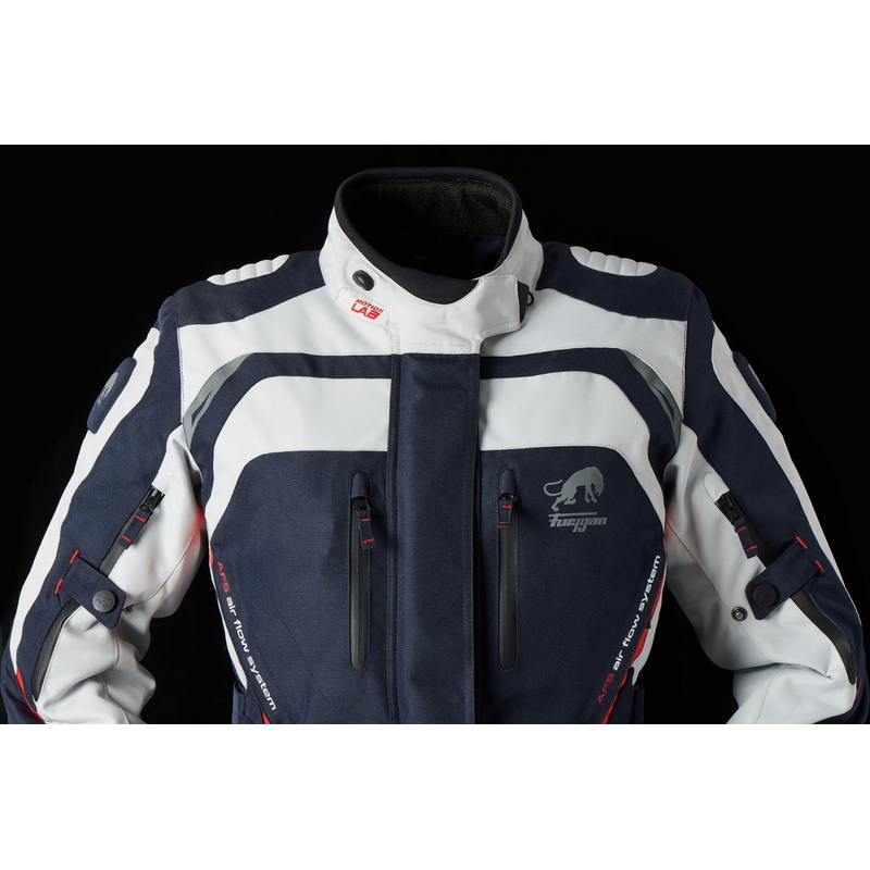 Giacca da moto Furygan Apalaches rosso, bianco e blu da donna