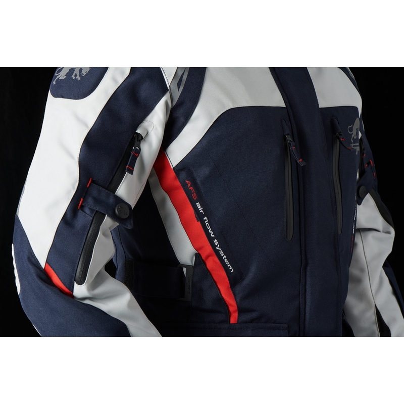 Giacca da moto Furygan Apalaches rosso, bianco e blu da donna