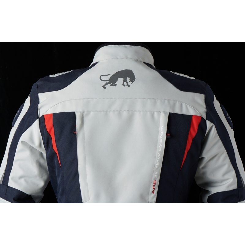 Giacca da moto Furygan Apalaches rosso, bianco e blu da donna