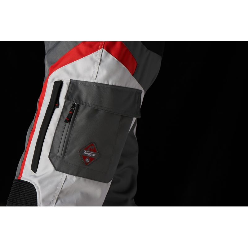 Pantaloni da moto Furygan Apalaches nero-bianco-rosso-grigio Saldi
