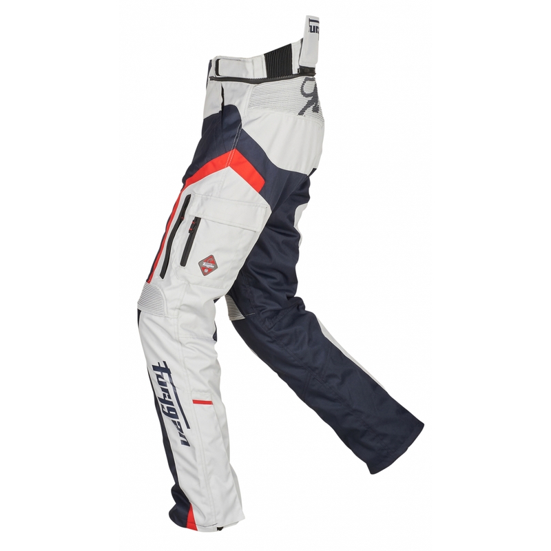 Pantaloni moto Furygan Apalaches nero-rosso-bianco-blu Saldi