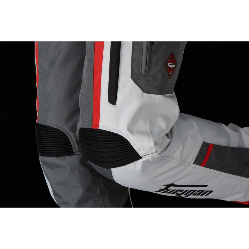 Pantaloni moto Furygan Apalaches nero-rosso-bianco-grigio da donna Saldi