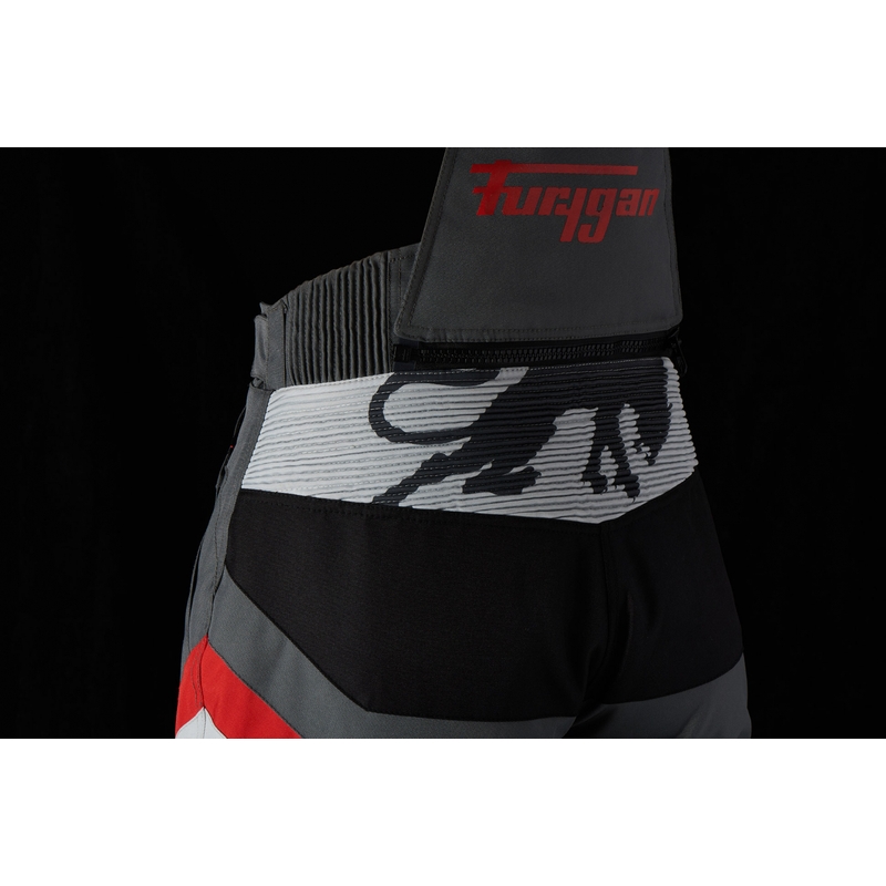 Pantaloni moto Furygan Apalaches nero-rosso-bianco-grigio da donna Saldi