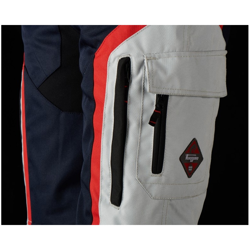 Pantaloni moto Furygan Apalaches nero-rosso-bianco-blu da donna Saldi