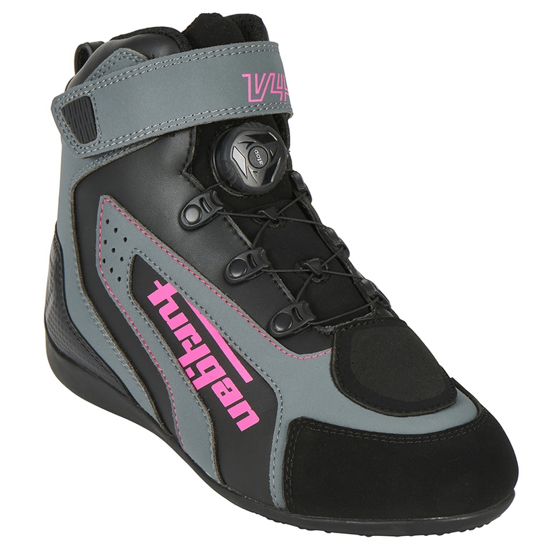Stivali da moto da donna Furygan V4 Easy D3O Nero-Grigio-Rosa