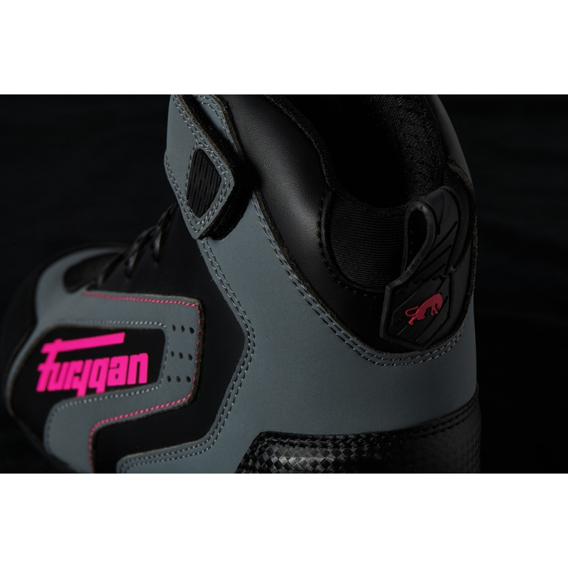 Stivali da moto da donna Furygan V4 Easy D3O Nero-Grigio-Rosa