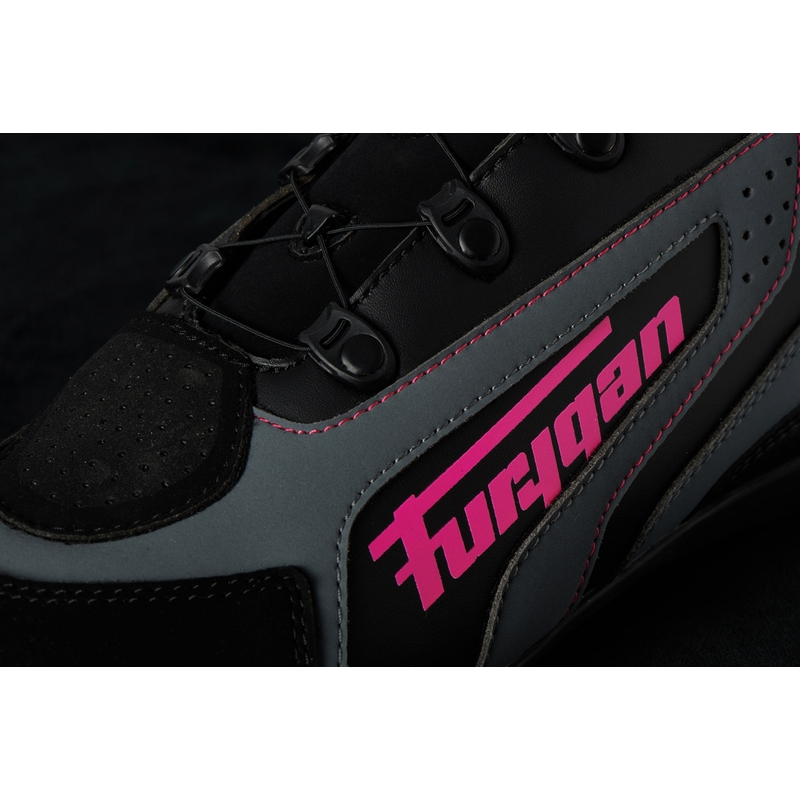 Stivali da moto da donna Furygan V4 Easy D3O Nero-Grigio-Rosa