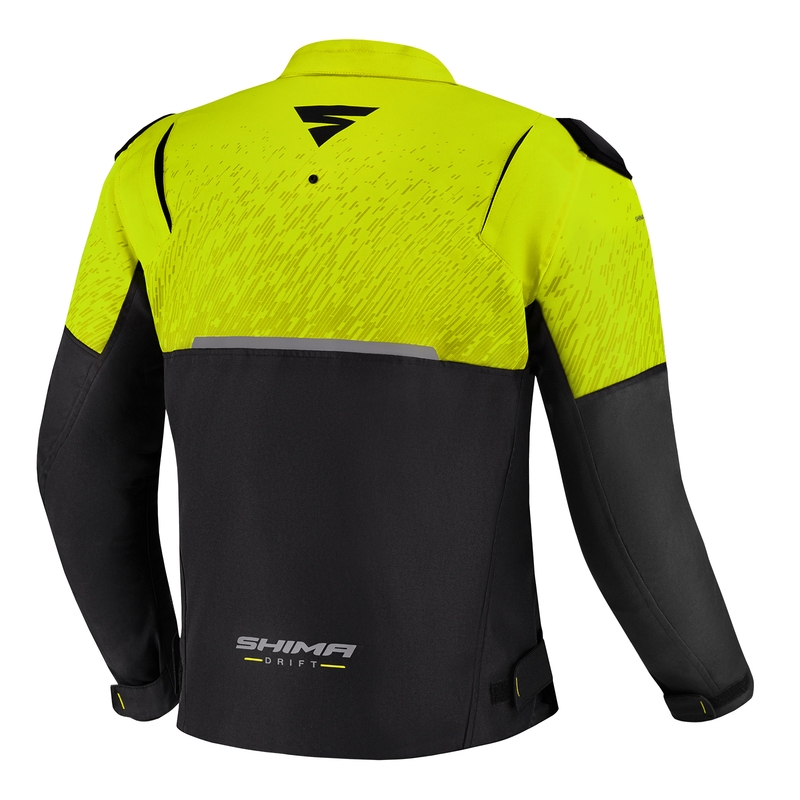 Giacca da moto Shima Drift nero-giallo fluo
