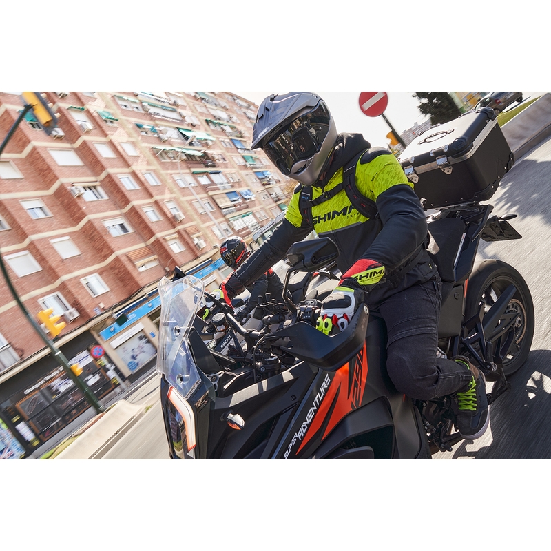 Giacca da moto Shima Drift nero-giallo fluo
