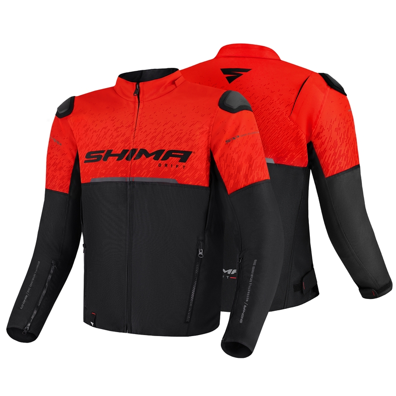 Giacca da moto Shima Drift nero-rosso