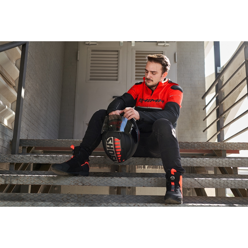 Giacca da moto Shima Drift nero-rosso