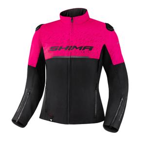 Giacca da moto da donna Shima Drift nera e rosa