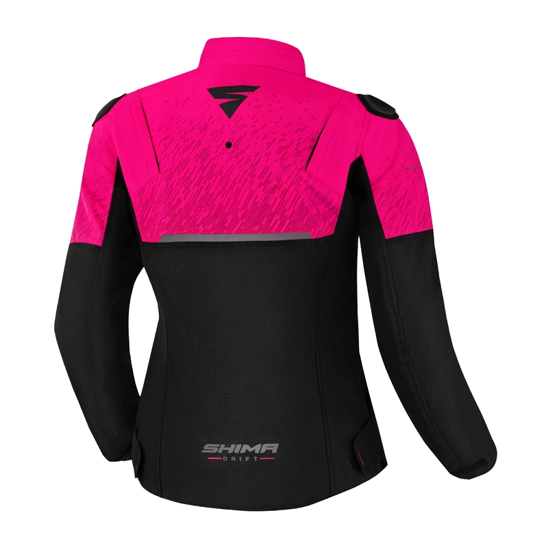 Giacca da moto da donna Shima Drift nera e rosa