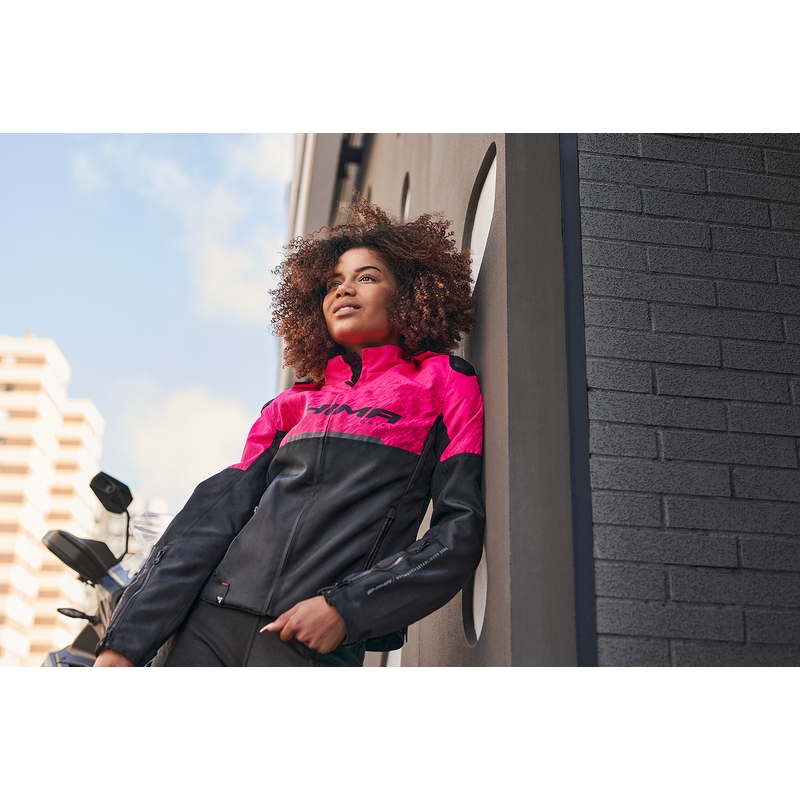Giacca da moto da donna Shima Drift nera e rosa