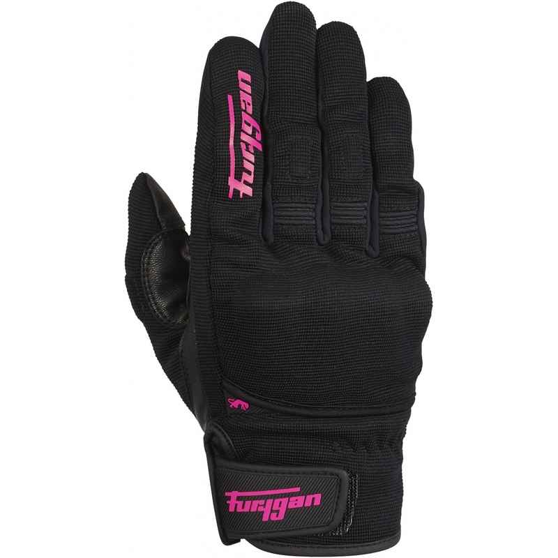 Guanti da moto da donna Furygan Jet D3O neri e rosa