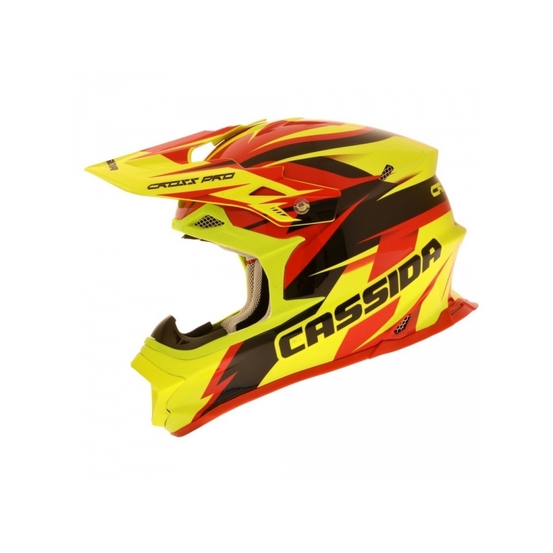 Motokrosová přilba Cassida Cross Pro - červeno/žluto/černá výprodej