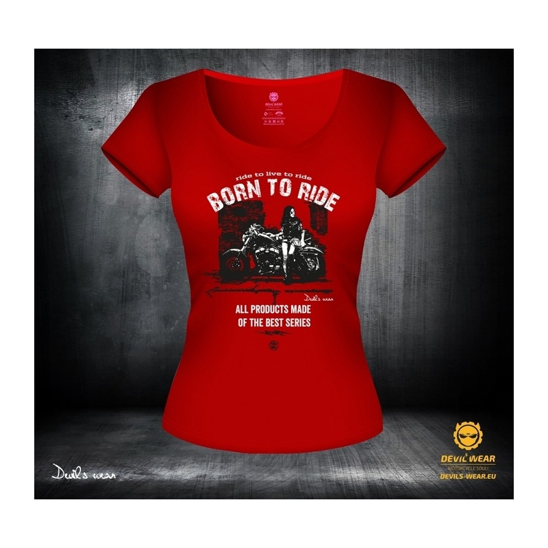 Dámské triko Devils Wear - Ride To Live To Ride výprodej