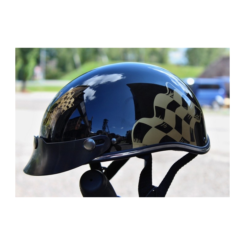 Přilba na motorku braincap RSA Flag černá lesklá