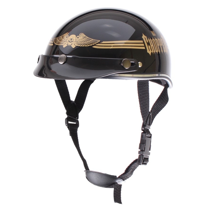 Casco moto braincap RSA Skull nero lucido
