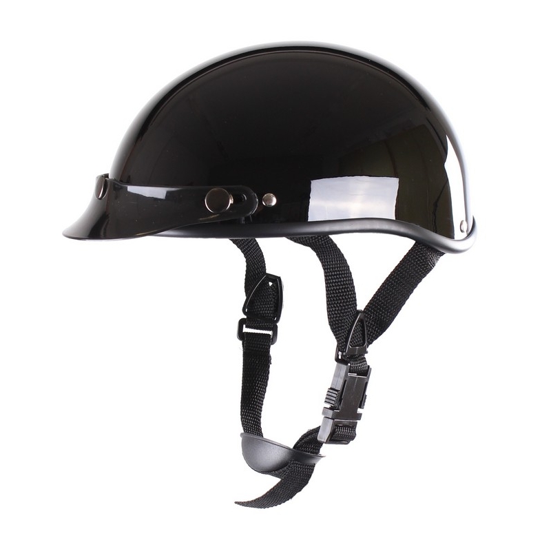 Casco moto RSA Chopper nero lucido