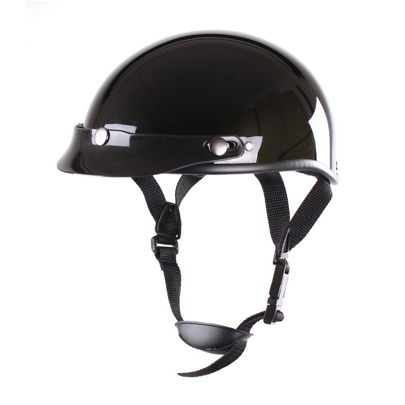 Casco moto RSA Chopper nero lucido
