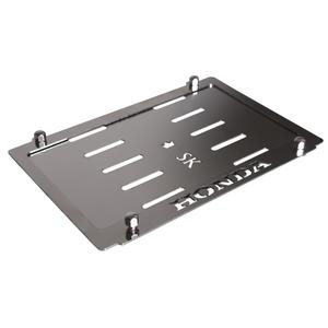 Rondella in acciaio inox sotto la targa Honda