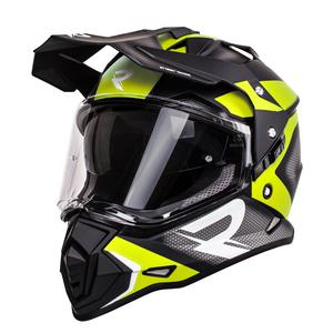 Casco enduro Street Racer Tracker nero-giallo fluo