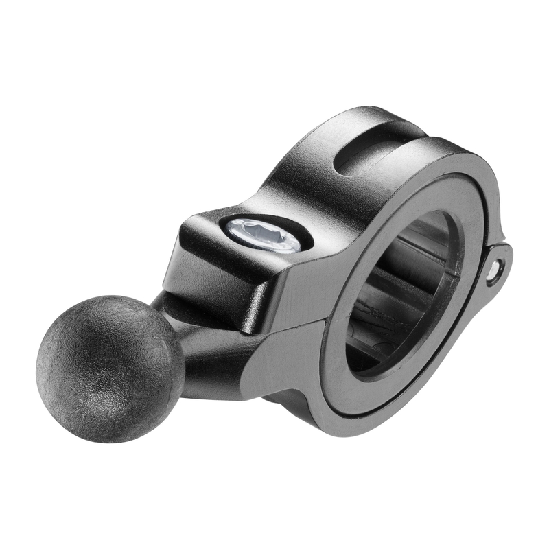 Supporto per manubrio o specchietto per custodie Interphone con snodo da 17 mm