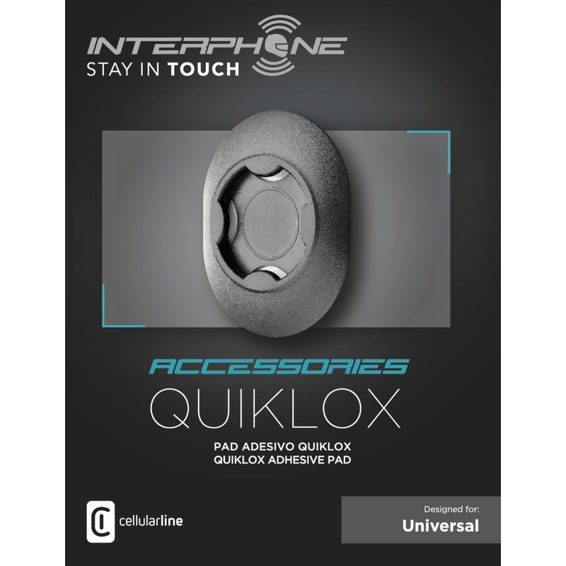 Interphone SMQUIKLOXPAD base adesiva per supporti QUIKLOX nero