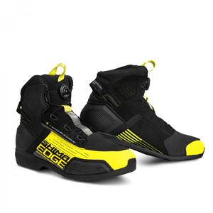 Stivali da moto Shima Edge WP nero-giallo fluo