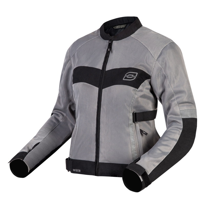 Giacca da moto Ozone Dart Donna Argento e Nero