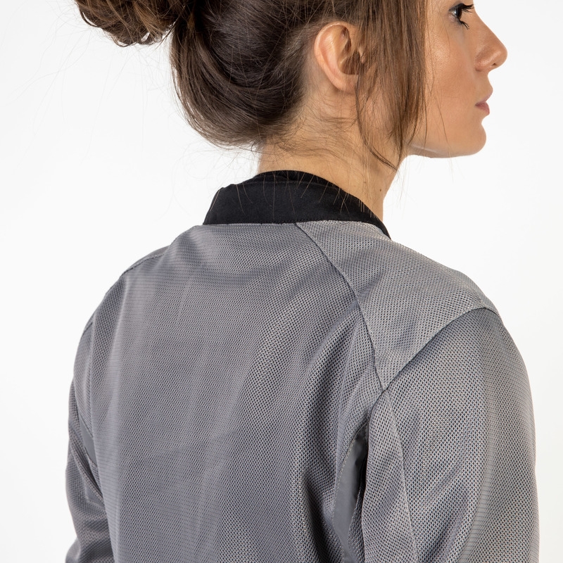 Giacca da moto Ozone Dart Donna Argento e Nero