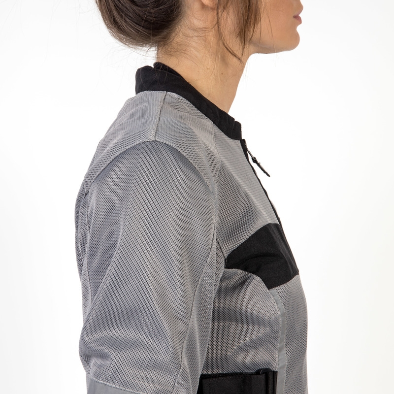 Giacca da moto Ozone Dart Donna Argento e Nero