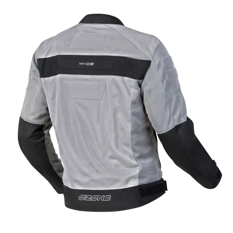 Giacca da moto Ozone Dart argento-nero