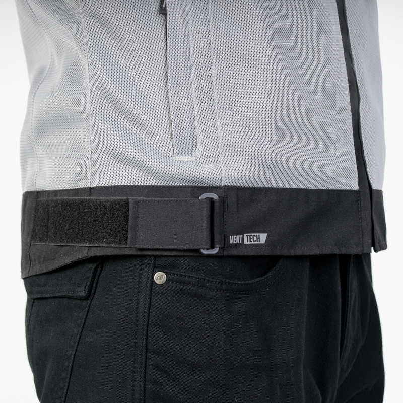 Giacca da moto Ozone Dart argento-nero