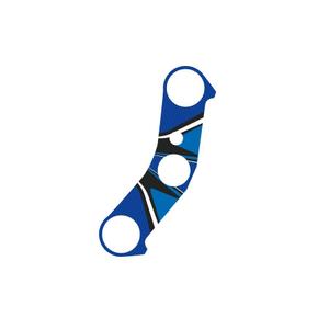 Ochranné nálepky na "brýle" PUIG RADIKAL modrá