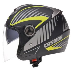 Casco moto Cassida Magnum nero-grigio-giallo fluo