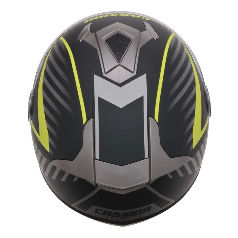 Casco moto Cassida Magnum nero-grigio-giallo fluo