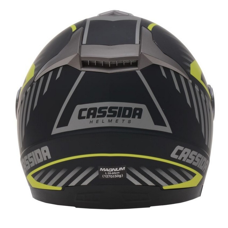 Casco moto Cassida Magnum nero-grigio-giallo fluo