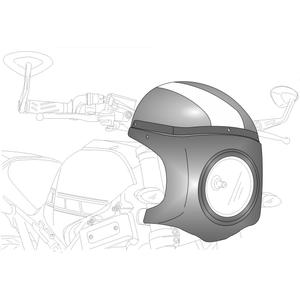 Náhradní plexi štít PUIG SEMI-FAIRING černý d 195mm