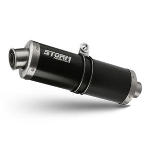 Výfuk kompletní 3x1 STORM OVAL Černá ocel