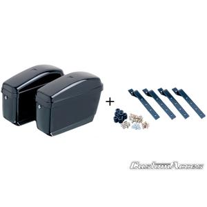 Boční kufry CUSTOMACCES EASY černý pair, with KF universal support