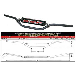 Řídítka WRP PRO-TECH ATV/QUAD Tmavě šedý
