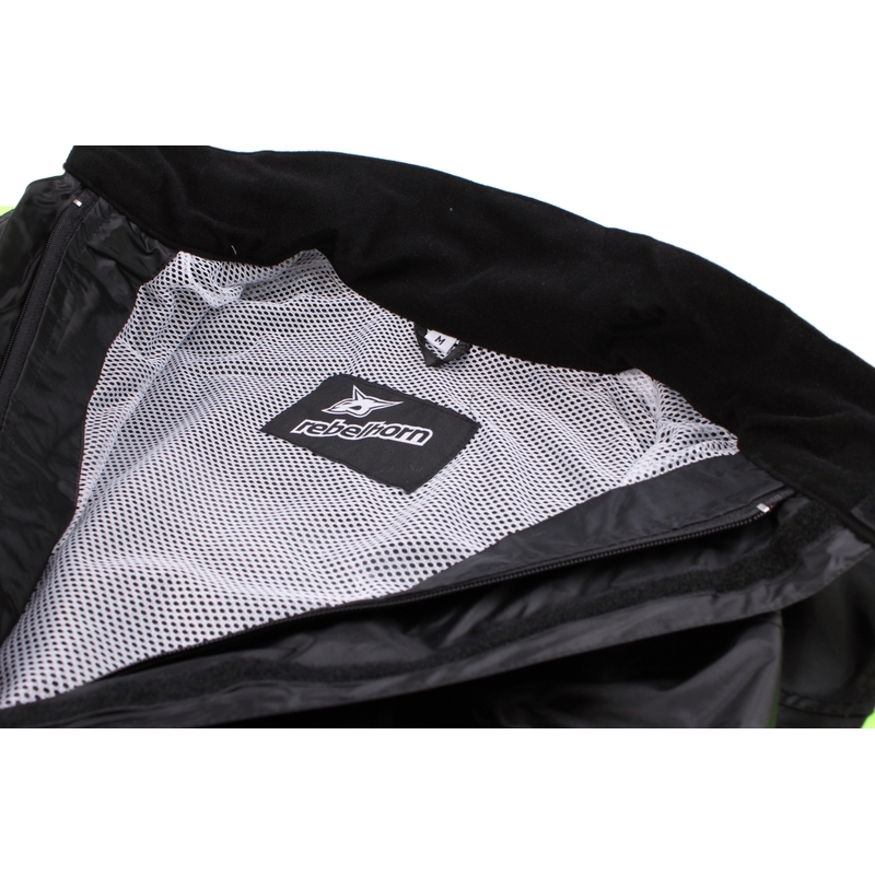 Rebelhorn Rain giacca antipioggia da moto giallo fluo