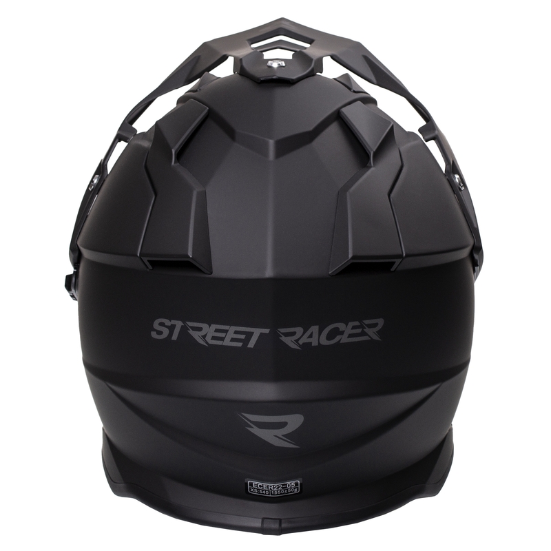 Casco Enduro Street Racer Tracker nero opaco
