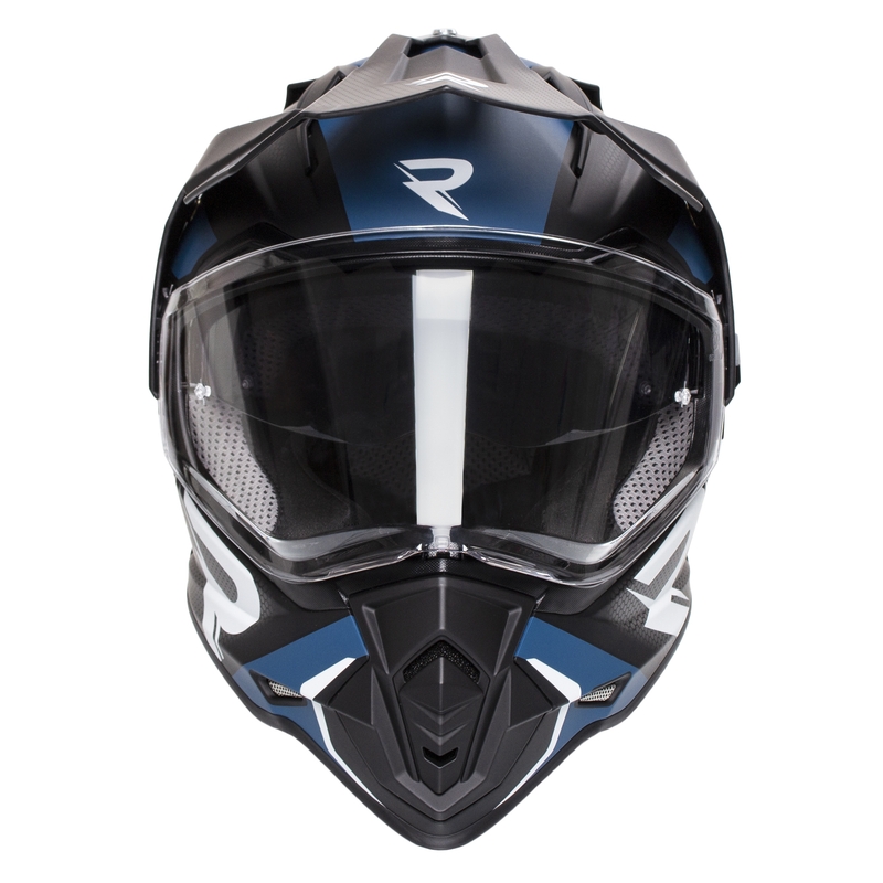 Casco enduro Street Racer Tracker nero-blu